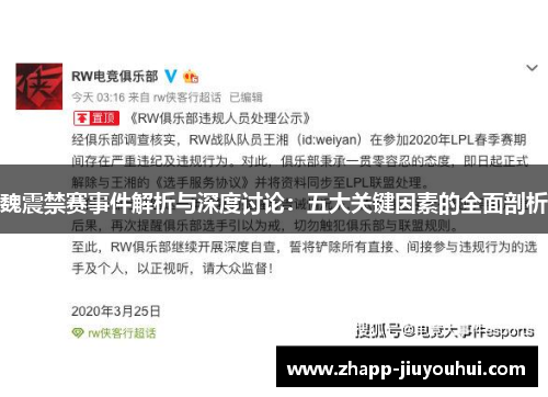 魏震禁赛事件解析与深度讨论:五大关键因素的全面剖析 魏震禁赛事件解析与深度讨论:五大关键因素的全面剖析